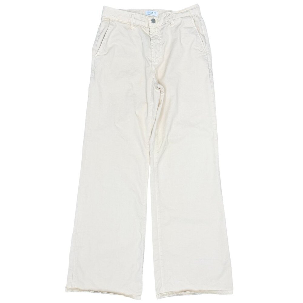 Women's MARGOT Khaki Mid-Rise Wide‎ Leg Trouser Pant- Size Large